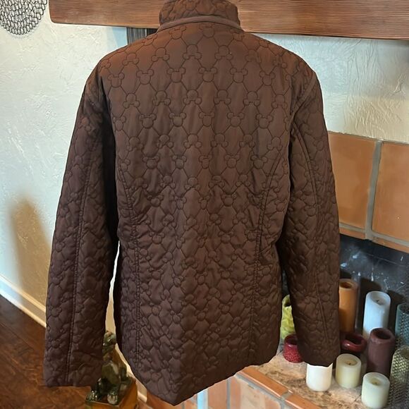 Vintage Walt Disney World Brown Quilted Mickey Mouse Jacket, M! - Picture 8 of 11